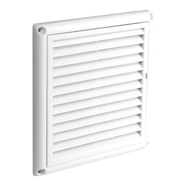 Fixed Grille Vent w/ Screen - Plastic - 150mm