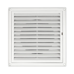 Fixed Grille Vent w/ Screen – Plastic – 200mm