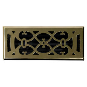 Victorian-Style Floor Vent – Antique Brass