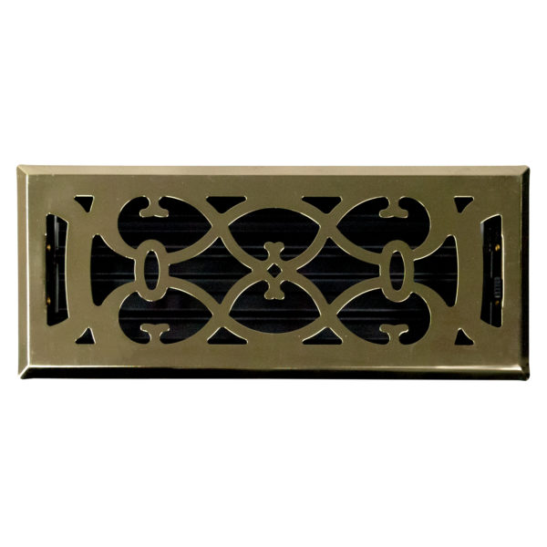 Victorian-Style Floor Vent - Antique Brass