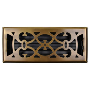 Victorian-Style Floor Vent – Polished Brass