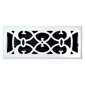 Victorian-Style Floor Vent – White