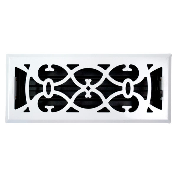 Victorian-Style Floor Vent - White