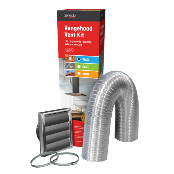 Rangehood Stainless Steel Wall Venting Kit - 200mm