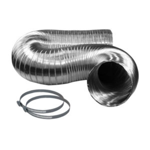Semi-Rigid Ducting – 100mm x 3M with Metal Clamps (2 pack)