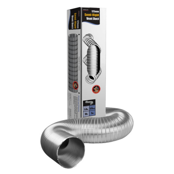 Semi-Rigid Aluminium Duct - 125mm x 3M
