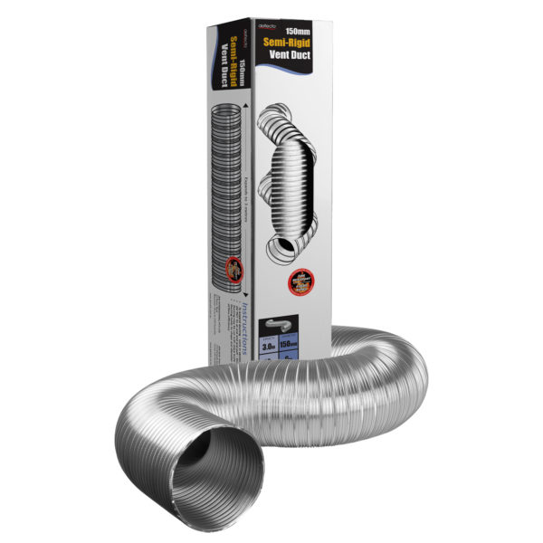 Semi-Rigid Aluminium Duct - 150mm x 3M